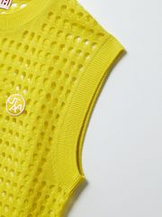 UTAA Punching Scasi Knit Vest : Yellow