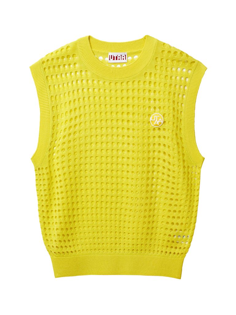 UTAA Punching Scasi Knit Vest : Yellow