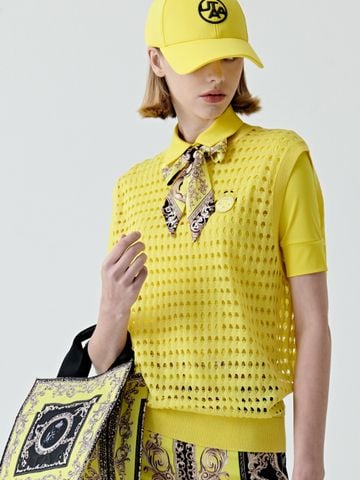 UTAA Punching Scasi Knit Vest : Yellow