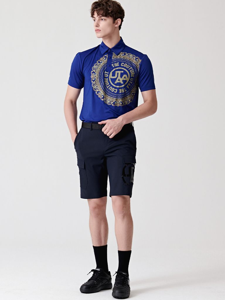 UTAA Tape Symbol Pocket Short Pants: Navy