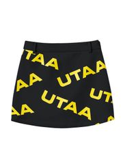 UTAA Logo Wave H-Short Skirt : Black