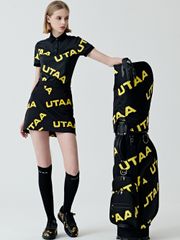 UTAA Logo Wave H-Short Skirt : Black