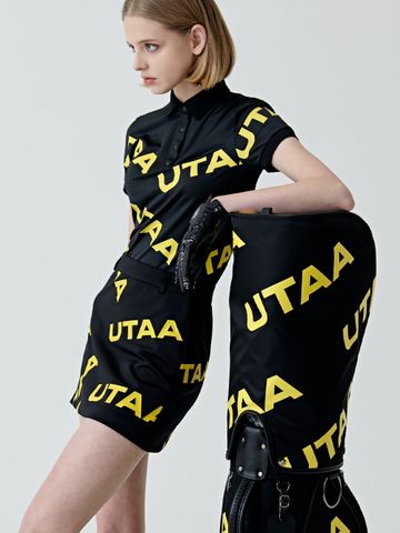 UTAA Logo Wave H-Short Skirt : Black