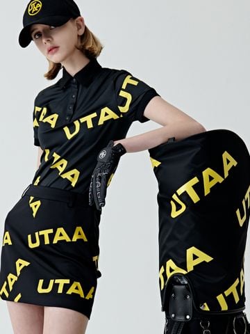 UTAA Logo Wave H-Short Skirt : Black