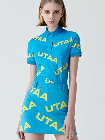 UTAA Logo Wave H-Short Skirt : Blue