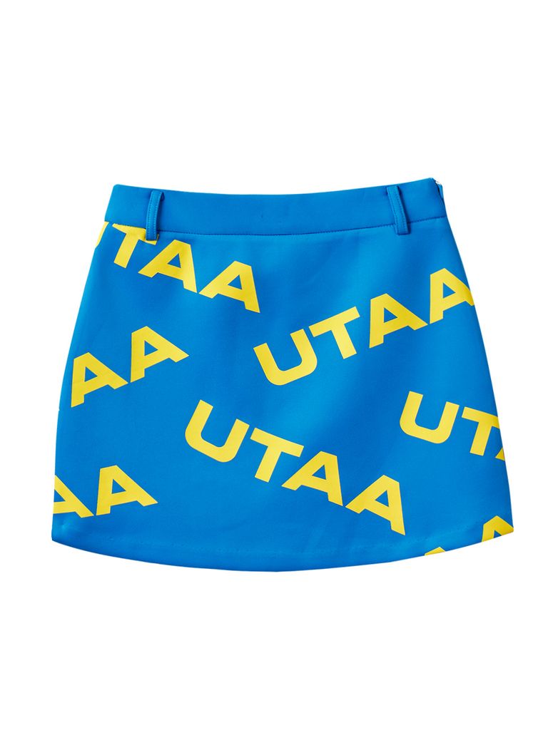UTAA Logo Wave H-Short Skirt : Blue