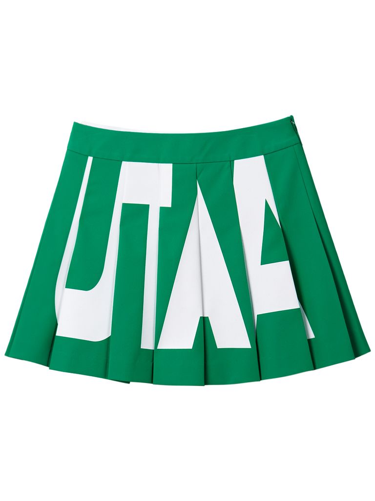 UTAA Bold Logo Flare Fan Skirt : Green