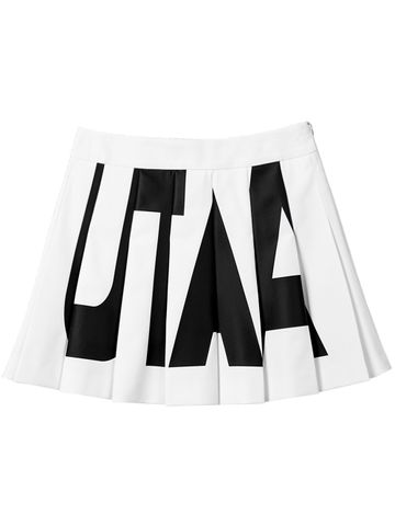 UTAA Bold Logo Flare Fan Skirt : White