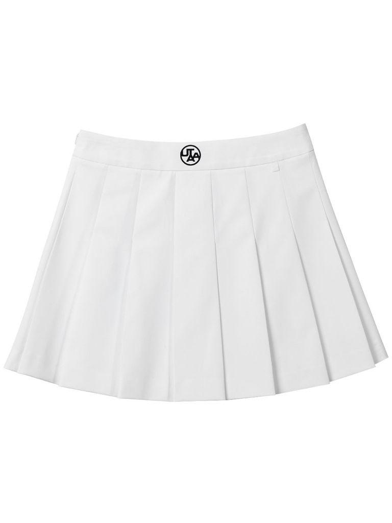 UTAA Bold Logo Flare Fan Skirt : White