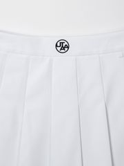 UTAA Bold Logo Flare Fan Skirt : White