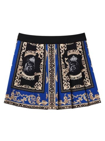 RE UTAA BAROQUE SHORT SKIRT: Blue