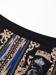 RE UTAA BAROQUE SHORT SKIRT: Blue