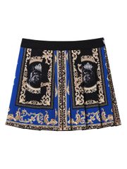 RE UTAA BAROQUE SHORT SKIRT: Blue