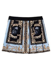 RE UTAA BAROQUE SHORT SKIRT: Light Blue