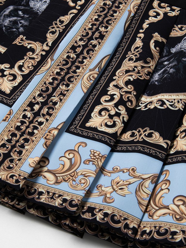 RE UTAA BAROQUE SHORT SKIRT: Light Blue