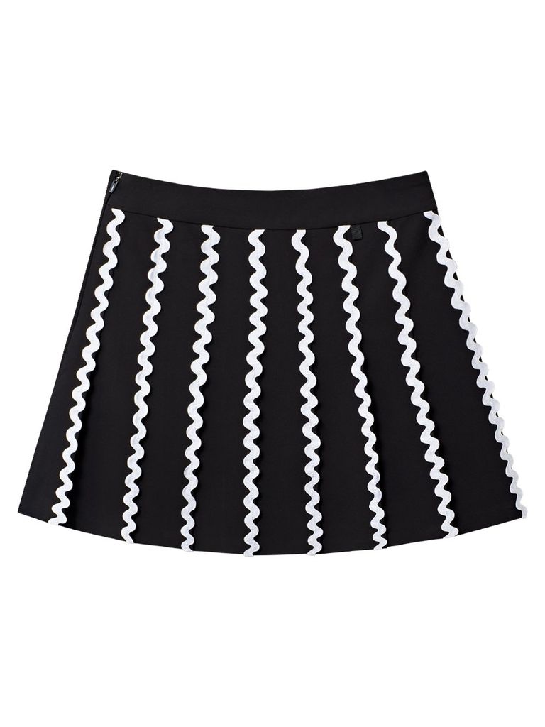 UTAA Tilde Wave Pleats Skirt : Black