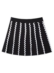 UTAA Tilde Wave Pleats Skirt : Black