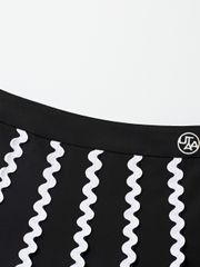 UTAA Tilde Wave Pleats Skirt : Black