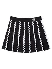 UTAA Tilde Wave Pleats Skirt : Black