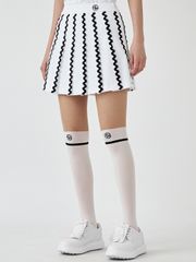 UTAA Tilde Wave Pleats Skirt : White