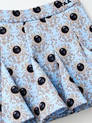 UTAA Dot Panther Neoprene Bloom Skirt : Sky Blue