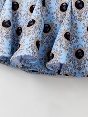 UTAA Dot Panther Neoprene Bloom Skirt : Sky Blue