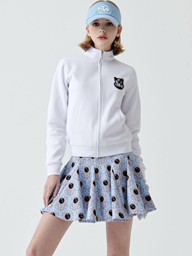 UTAA Dot Panther Neoprene Bloom Skirt : Sky Blue