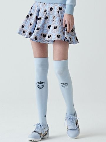 UTAA Dot Panther Neoprene Bloom Skirt : Sky Blue