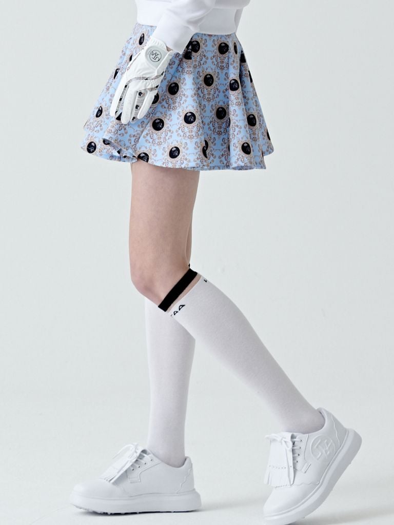 UTAA Dot Panther Neoprene Bloom Skirt : Sky Blue