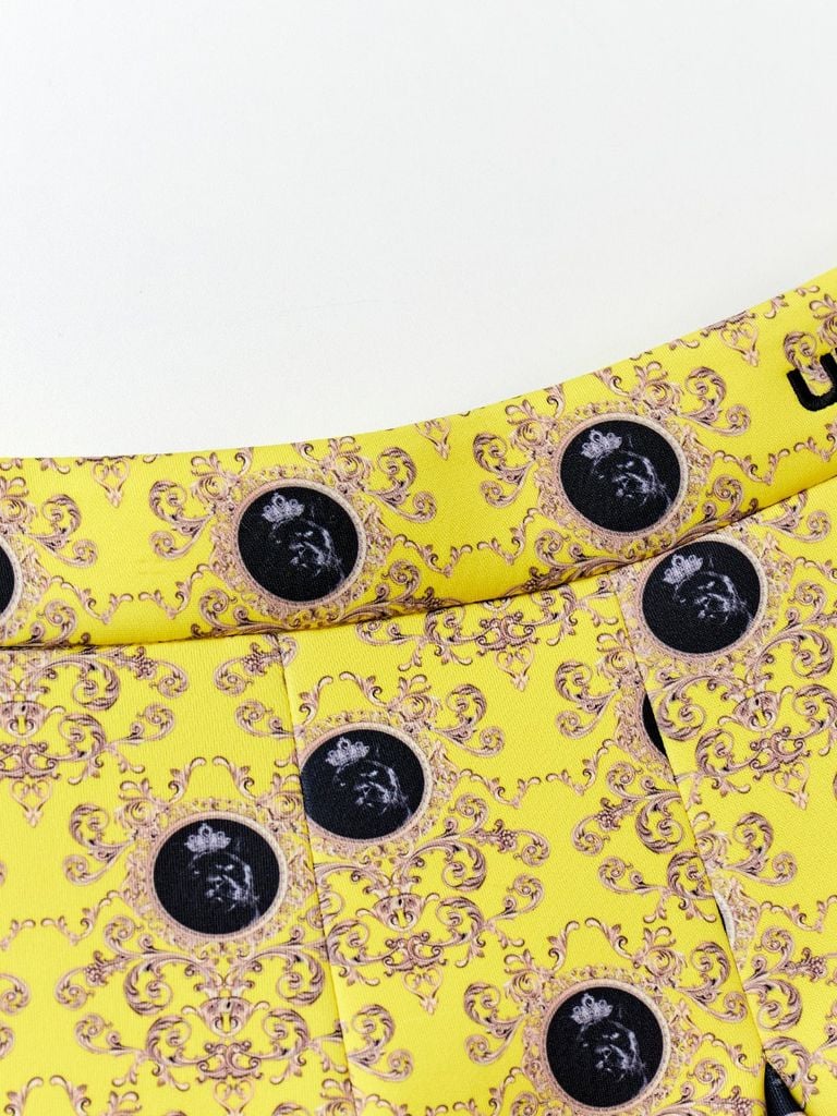 UTAA Dot Panther Neoprene Bloom Skirt : Yellow