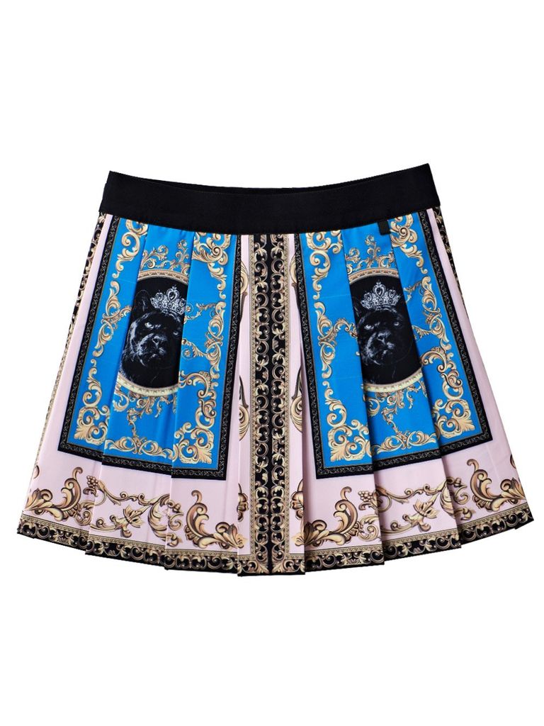 UTAA Neon Baroque Short Skirt : Light Pink