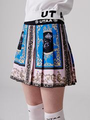 UTAA Neon Baroque Short Skirt : Light Pink