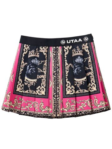 UTAA Neon Baroque Short Skirt : Pink