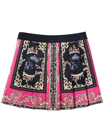 UTAA Neon Baroque Short Skirt : Pink