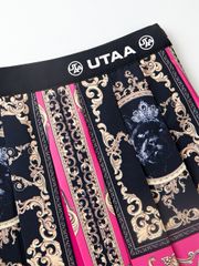 UTAA Neon Baroque Short Skirt : Pink