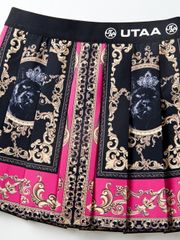 UTAA Neon Baroque Short Skirt : Pink