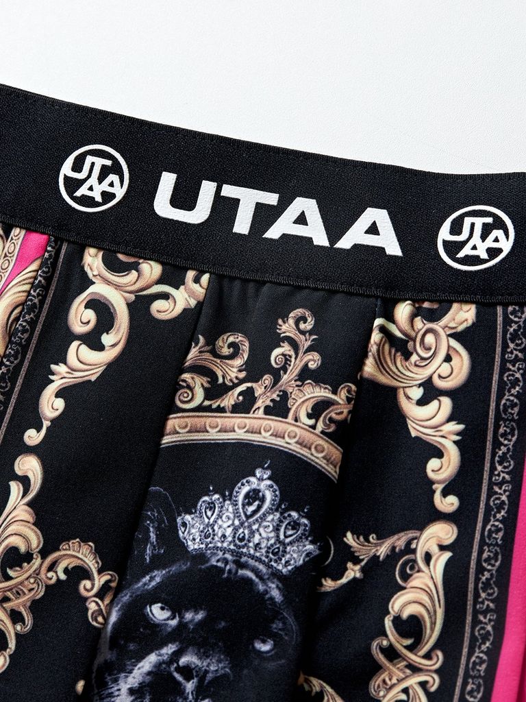 UTAA Neon Baroque Short Skirt : Pink