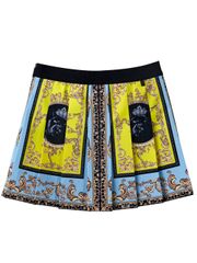 UTAA Neon Baroque Short Skirt : Sky Blue