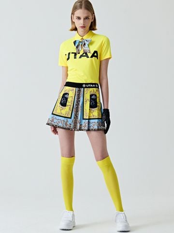 UTAA Neon Baroque Short Skirt : Sky Blue