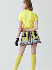 UTAA Neon Baroque Short Skirt : Sky Blue