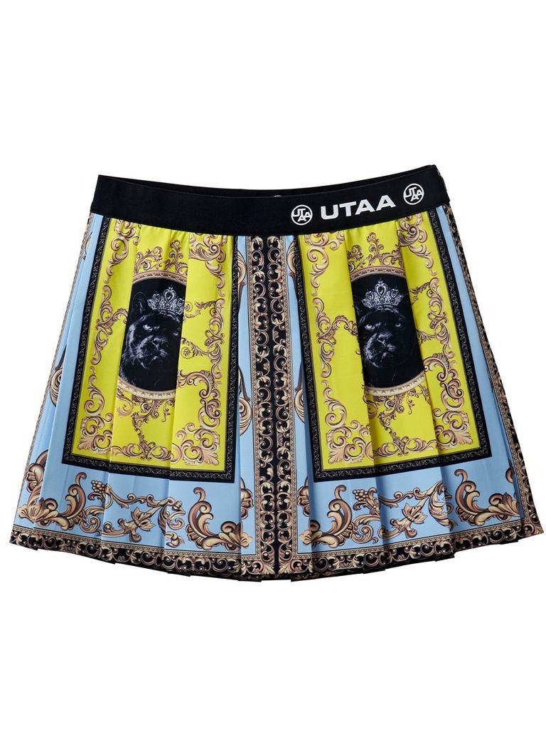UTAA Neon Baroque Short Skirt : Sky Blue