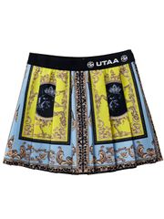 UTAA Neon Baroque Short Skirt : Sky Blue