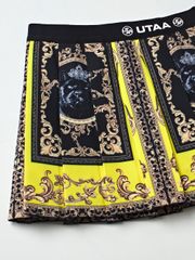 UTAA Neon Baroque Short Skirt : Yellow