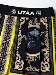 UTAA Neon Baroque Short Skirt : Yellow