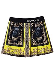 UTAA Neon Baroque Short Skirt : Yellow