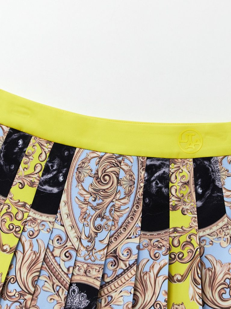 UTAA Folding Baroque Pleats Skirt : Yellow
