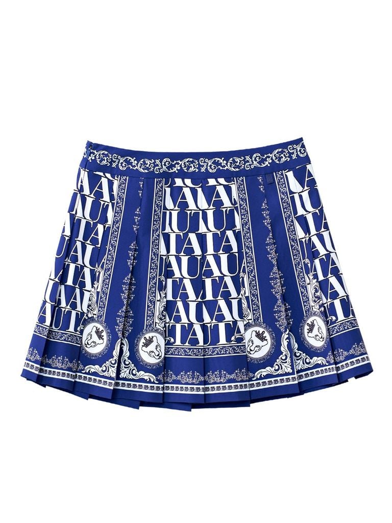 UTAA Blanc Baroque Pleats Skirt : Blue