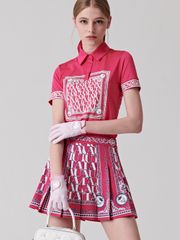 UTAA Blanc Baroque Pleats Skirt : Pink