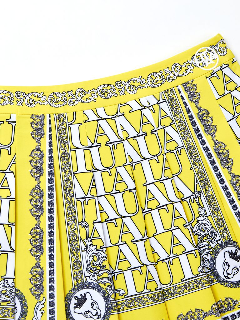 UTAA Blanc Baroque Pleats Skirt : Yellow