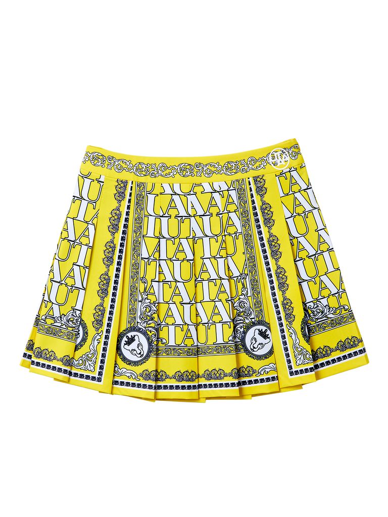 UTAA Blanc Baroque Pleats Skirt : Yellow